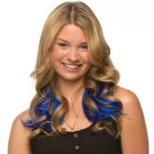 AS SEEN ON TV SECRET COLOUR HEADBAND HAIR EXTENSION 2PCS BY DEMI LOVATO (BLUE)